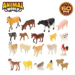 Set de Animales de Granja Colorbaby Plástico 16 x 12 x 4 cm (4 Unidades)