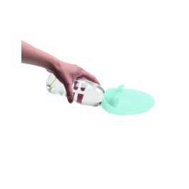 Leaf Up Dispensador de Agua Portátil 500 mL Azul de Silicona, Adaptable a Todas las Botellas, Fácil de Transportar y Usar