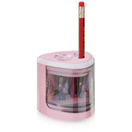 Peach PO102 Afilador de Lápices Eléctrico Universal Rosa