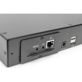 Digitus Conmutador KVM modular 16 puertos para consola KVM, Montaje en rack 1U, USB VGA Negro