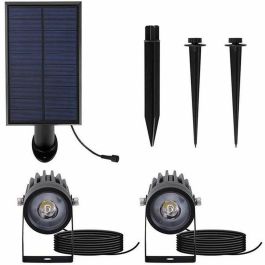 Lumisky LUM3666162003241 Focos Solares Dobles 2 en 1 para Pegar o Fijar Roundy H27 cm LED Blanco Frío