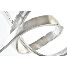 DKD Home Decor Figura Decorativa Moderna Abstracta Plateada Aluminio 42 x 18 x 33 cm