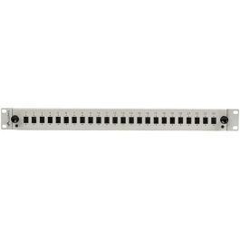 Lanberg FOP1-24SS-LDS Panel de parcheo de fibra óptica 1U de 24 puertos de acero gris para montaje en rack