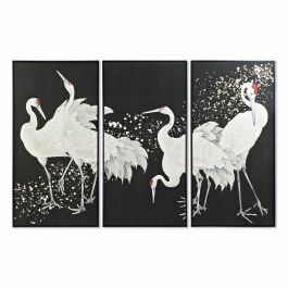 Juego de 3 cuadros DKD Home Decor Oriental Garza (210 x 4 x 140 cm)