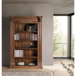 Giner Y Colomer - Librero de Madera de Mango con Detalles en Madera Recuperada, 222x142x56 cm
