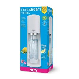 SodaStream Terra - Máquina para Hacer Agua con Gas, 1L, Color Blanco, Incluye Botella y Cargador de CO2 para hasta 60L