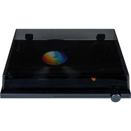 Thomson TT700 Tocadiscos de Vinilo Premium 33 y 45 RPM con Cabezal AT91 Audio Technica Antideslizante Retorno Automático Negro