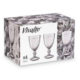 Copa Diamante Gris 330 ml Vivalto - Vidrio, 8.8x16.7x8.8 cm (24 Unidades) Copa Diamante Gris 330 ml Vivalto - Vidrio, 8.8x16.7x8.8 cm (24 Unidades)