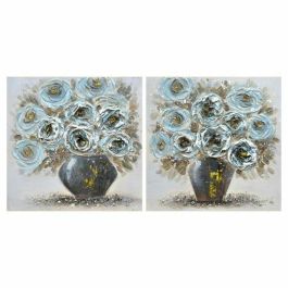Cuadro Tradicional DKD Home Decor Azul Celeste Gris 3 x 60 x 60 cm (2 Unidades) Precio: 25.7900005. SKU: B1G6WJHZXK