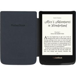 Pocketbook HPUC-632-B-S - Funda Folio de cuero PU para e-reader, Negro, compatible con Basic Lux 2, Touch Lux 4, Touch HD 3
