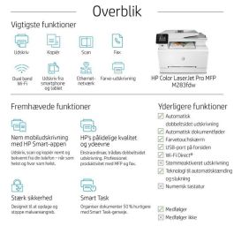 HP Color LaserJet Pro MFP M283fdw, Laser, 600 x 600dpi, 22ppm, A4, 256MB, WiFi, 2.7″ HP Color LaserJet Pro MFP M283fdw, Laser, 600 x 600dpi, 22ppm, A4, 256MB, WiFi, 2.7″