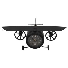 Home Deco Factory Reloj Sobremesa Avión Vintage Industriel Metal