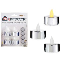 Set 4 Velas Led Mas Pilas Plata Giftdecor 13X17CM (24 Unidades) Precio: 38.50000022. SKU: B14ZCVWM79