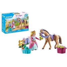 Playmobil 71801 Starter Pack Princesa con Caballo, Set de Juego Infantil con Falda Desmontable y Arnés Decorado, Edad Recomendada +4 años