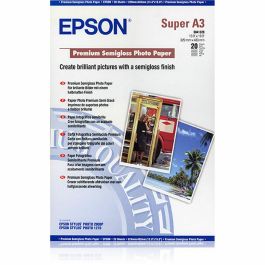 Epson Papel Fotográfico Semibrillo Premium Semiglossy Photo A3+, 20 Hojas - 250 gr.