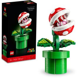 LEGO 71426 Super Mario Planta Piraña: Figura Articulada con Tubo y 2 Piezas, Modelo para Adultos