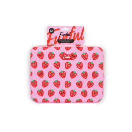 Wondee Funda para portátil 12" con divertido estampado de fresa, protección acolchada