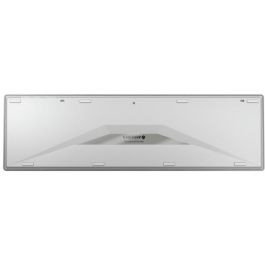 Cherry KW 9100 SLIM Teclado Inalámbrico y Alámbrico USB + Bluetooth QWERTZ DE con Diseño Mac Plata Ultradelgado