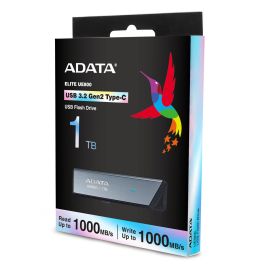 Memoria USB Adata ELITE UE800 1 TB Negro Acero