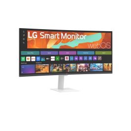 LG 34U601SA-W.AEU Monitor Curvo 34" UltraWide Smart TV, Pantalla WQHD (3440 x 1440), 100Hz, VA, webOS 24, HDR10, Altavoces, para Productividad y Streaming