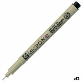 Rotuladores Talens Sakura Pigma Micron 02 Negro (12 Unidades) Precio: 27.50000033. SKU: S8422984