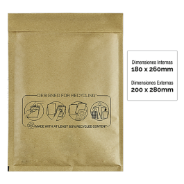 Fellowes Bolsa De Burbujas Banker Box Nº14 Acolchada 180x265 mm Kraft -Pack De 10-