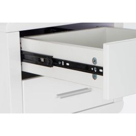 DKD Home Decor Escritorio Moderno Blanco Plateado 120x55x76 cm