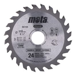 Mota Herramientas Sc124 Sierra circular de widia Ø115 mm 24 dientes de carburo de tungsteno para madera