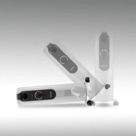 Delonghi DEL8004399021501 Radiador de Aceite 1500 W Móvil Hasta 45 m² con Función Antihielo Gris