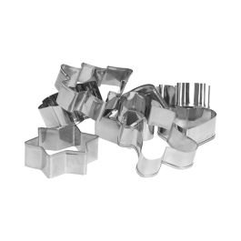 Jja Pack de 8 moldes cortadores para galletas en acero inoxidable cromado
