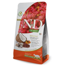 Farmina N&D Cat Quinoa Skin Coat Arenque - Alimento para gatos con sensibilidad alimentaria, piel y pelo saludables, 1.5 kg Precio: 24.75352. SKU: B18AFTE7MR