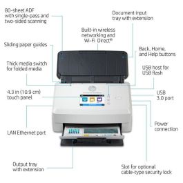 HP 90 - 264V, 50/60Hz, 2.8" Touch, 240 x 320pixels, 70dB, Ethernet, Wi-Fi, USB 3.0, 43 - 350g/m², 38W, 666MHz, 600 x 600dpi, CMOS CIS, 1GB HP 90 - 264V, 50/60Hz, 2.8" Touch, 240 x 320pixels, 70dB, Ethernet, Wi-Fi, USB 3.0, 43 - 350g/m², 38W, 666MHz, 600 x 600dpi, CMOS CIS, 1GB