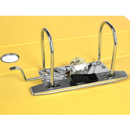 Liderpapel Archivador System Forrado Sin Rado Lomo 80mm Amarillo Compresor Metálico A4