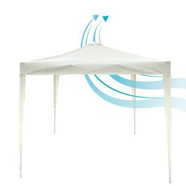 Cenador Aktive 300 x 250 x 300 cm Tela Acero Blanco Cenador Aktive 300 x 250 x 300 cm Tela Acero Blanco