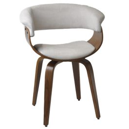 DKD Home Decor Silla Moderna Giratoria Beige Marrón 46 x 78 x 61 cm Poliéster Nogal Precio: 123.50000036. SKU: B1A32X53YS