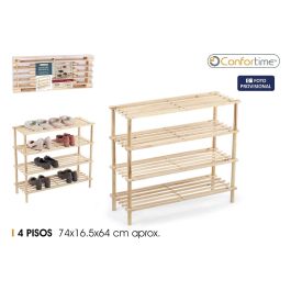 Confortime Zapatero Madera 4 Pisos Natural 74.3 cm Largo x 26.7 cm Ancho x 5.7 cm Alto Precio: 89.21999977. SKU: B1244W6R84