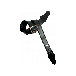 GETM Correa Guitarra Bajo Diego Black Ajustable hasta 165cm Polipiel Nailon Piel Negra