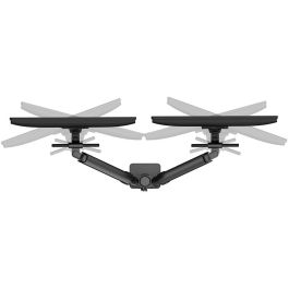 Neomounts DS65S-950BL2 Soporte de Mesa para 2 Monitores de 24-34" (61-86cm) hasta 11kg, Resorte de Gas, Pinza/Atornillado, Negro