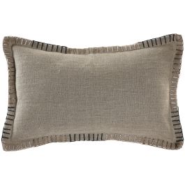 DKD Home Decor Cojín Tradicional de Lino Natural 30 x 50 cm (2 Unidades)