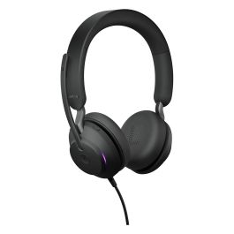 Jabra Evolve2 40 SE Auriculares USB C/A MS Stereo Negros con Micrófono Boom y Conexión Alámbrica para Llamadas/Música