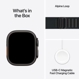 Apple Watch Ultra 3 Titanium Cellular 49mm, Caja de Titanio con Correa Alpine Loop Negra, Talla L