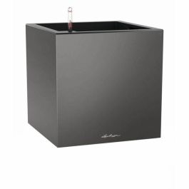 Lechuza LEC4008789137531 Macetero Canto Premium Cube 40 juego completo, antracita metalizado