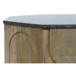DKD Home Decor Mesa Centro Moderno Mango y Marmol 80 x 80 x 45 cm