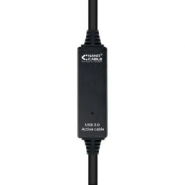 Nanocable 10.01.0313 Cable Alargador USB 3.0 con Amplificador para Larga Distancia - USB Macho a Hembra, 15m, Negro, 5Gbps Nanocable 10.01.0313 Cable Alargador USB 3.0 con Amplificador para Larga Distancia - USB Macho a Hembra, 15m, Negro, 5Gbps