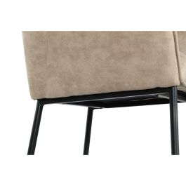 Taburete Loft DKD Home Decor Beige Negro 60 x 107 x 59 cm