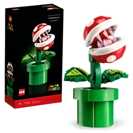 Lego Super Mario 71426 Planta Piraña, Figura Articulada con Tubo y 2 Piezas, Modelo para Adultos, Idea de Regalo
