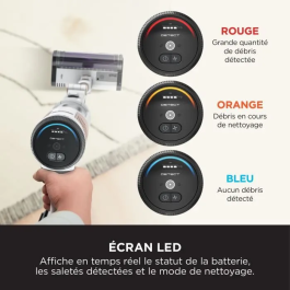 Shark Aspiradora Escoba Sin Cable IW3612EU, 240 W, Depósito 2 L Autovaciado, 4 Sensores, 3 Modos Succión, Negro/Plata