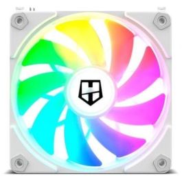 Nox NXHUMMERELINKWH Ventilador Hummer Easy Link ARGB PWM 120mm Blanco, Conexión Sin Cables, Silencioso con Pads Antivibración