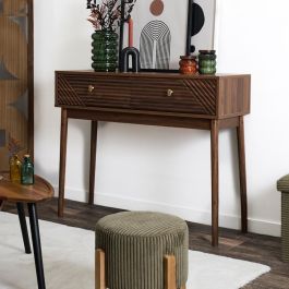 Home Deco Factory Consola con 2 Cajones Tiffany Cocooning de Maderas Varias