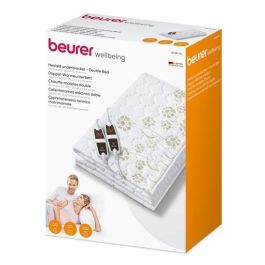 Beurer Calientacamas Doble Eléctrico UB-68 XXL Transpirable Forro Polar 2 Zonas Térmicas Independientes 4 Niveles Temperatura 12 Horas